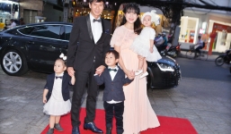 Vợ Lý Hải khoe bụng bầu 6 tháng cùng chồng ra mắt phim